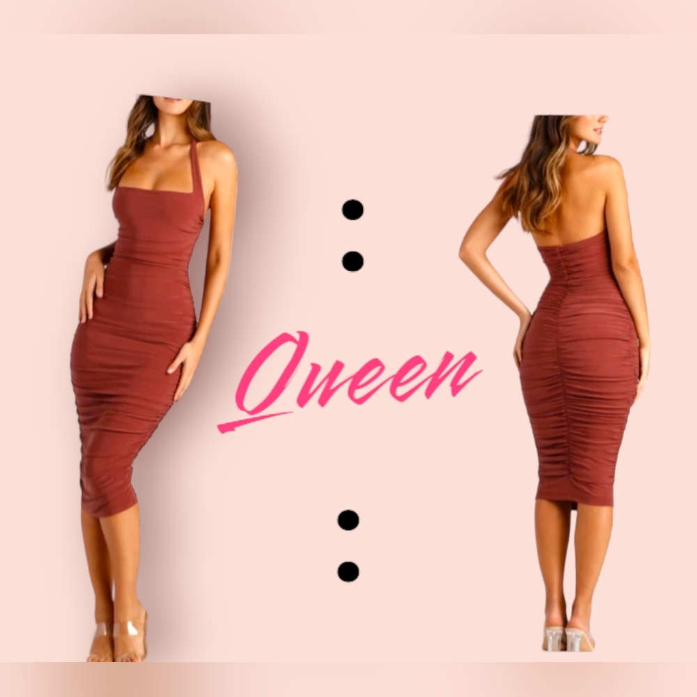 Celeste Sleeveless Halter Midi Dress